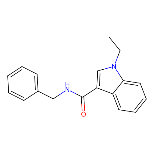 1-Ethyl-N-(phenylmethyl)-1H-indole-3-carboxamide structure