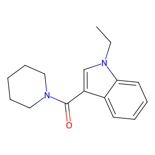 (1-ethyl-1H-indol-3-yl)(piperidino)methanone structure
