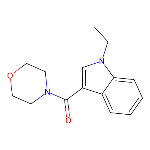 (1-ethyl-1H-indol-3-yl)(morpholino)methanone structure