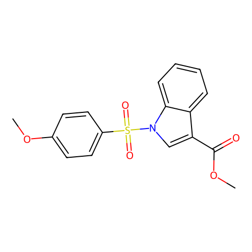 methyl 1-[(4-methoxyphenyl)sulfonyl]-1H-indole-3-carboxylate structure