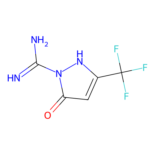 5-oxo-3-(trifluoromethyl)-2,5-dihydro-1H-pyrazole-1-carboximidamide structure