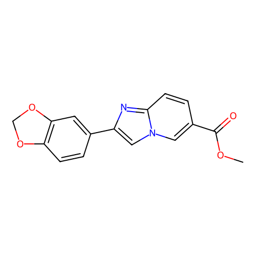 Methyl 2-(1,3-benzodioxol-5-yl)imidazo[1,2-a]pyridine-6-carboxylate structure