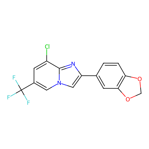 2-(1,3-Benzodioxol-5-yl)-8-chloro-6-(trifluoromethyl)imidazo[1,2-a]pyridine structure