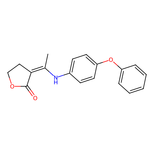 3-[(E)-1-(4-Phenoxyanilino)ethylidene]dihydro-2(3H)-furanone structure