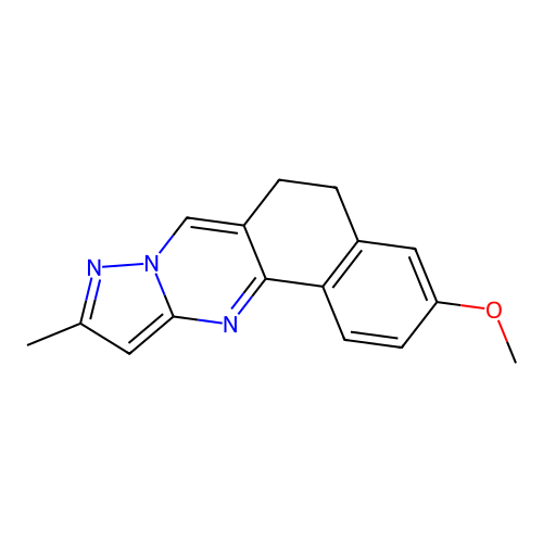 3-Methoxy-10-methyl-5,6-dihydrobenzo[h]pyrazolo[5,1-b]quinazoline structure
