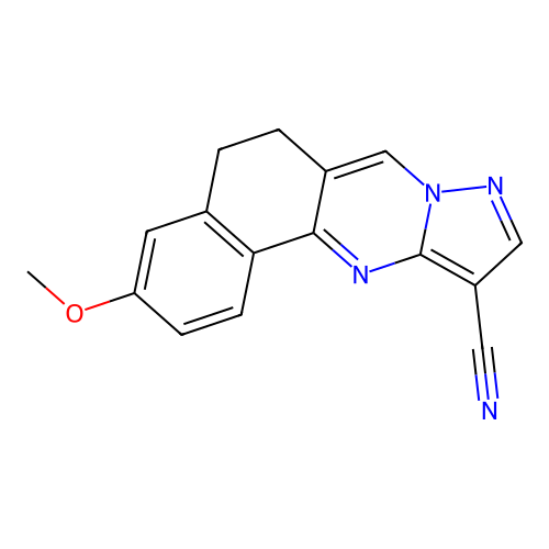 3-Methoxy-5,6-dihydrobenzo[h]pyrazolo[5,1-b]quinazoline-11-carbonitrile structure