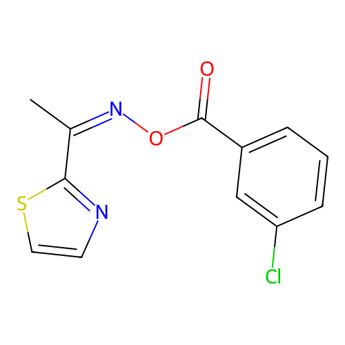 [1-(1,3-Thiazol-2-yl)ethylideneamino] 3-chlorobenzoate structure