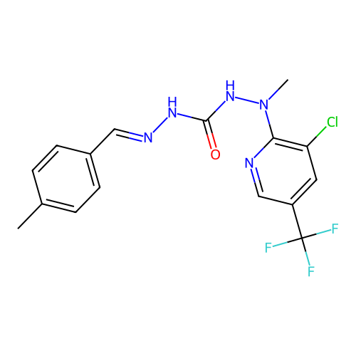 N''-[3-chloro-5-(trifluoromethyl)-2-pyridinyl]-N''-methyl-N'''-[(E)-(4-methylphenyl)methylidene]carbonic dihydrazide structure