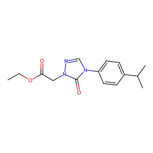 ethyl 2-[4-(4-isopropylphenyl)-5-oxo-4,5-dihydro-1H-1,2,4-triazol-1-yl]acetate structure