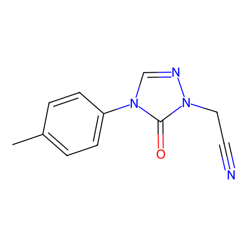2-[4-(4-methylphenyl)-5-oxo-4,5-dihydro-1H-1,2,4-triazol-1-yl]acetonitrile structure