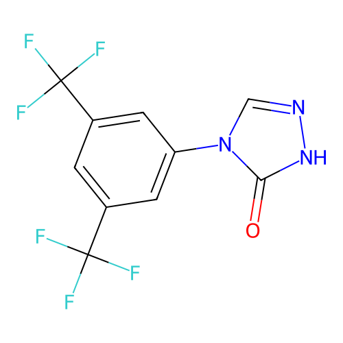 4-[3,5-bis(trifluoromethyl)phenyl]-2,4-dihydro-3H-1,2,4-triazol-3-one structure