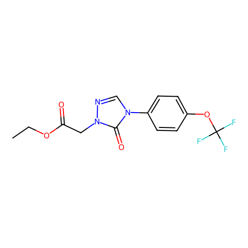 ethyl 2-{5-oxo-4-[4-(trifluoromethoxy)phenyl]-4,5-dihydro-1H-1,2,4-triazol-1-yl}acetate structure
