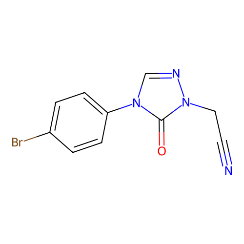 2-[4-(4-bromophenyl)-5-oxo-4,5-dihydro-1H-1,2,4-triazol-1-yl]acetonitrile structure
