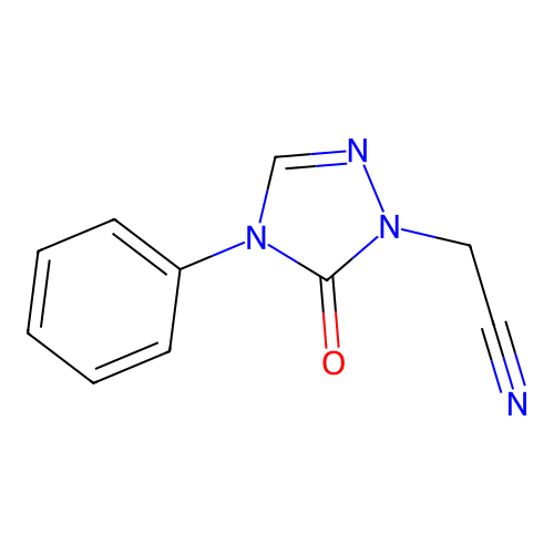 2-(5-oxo-4-phenyl-4,5-dihydro-1H-1,2,4-triazol-1-yl)acetonitrile structure