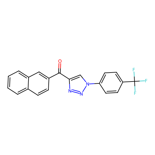 2-naphthyl{1-[4-(trifluoromethyl)phenyl]-1H-1,2,3-triazol-4-yl}methanone structure