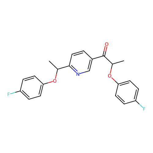 2-(4-Fluorophenoxy)-1-{6-[1-(4-fluorophenoxy)ethyl]pyridin-3-YL}propan-1-one structure