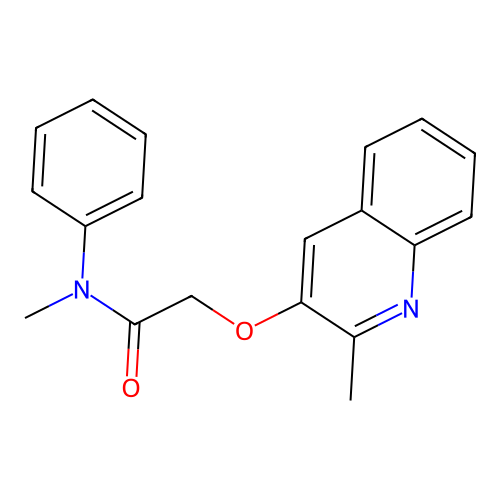N-methyl-2-[(2-methyl-3-quinolinyl)oxy]-N-phenylacetamide structure