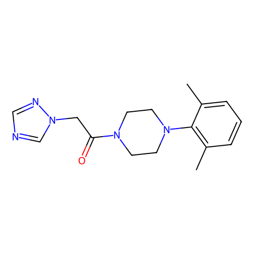 1-[4-(2,6-dimethylphenyl)piperazino]-2-(1H-1,2,4-triazol-1-yl)-1-ethanone structure