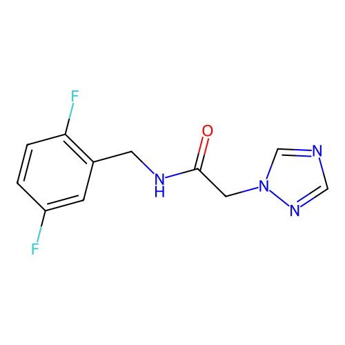N-(2,5-difluorobenzyl)-2-(1H-1,2,4-triazol-1-yl)acetamide structure