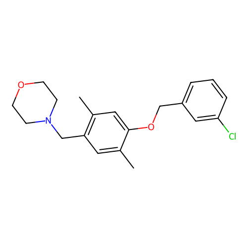 3-Chlorobenzyl 2,5-dimethyl-4-(morpholinomethyl)phenyl ether structure