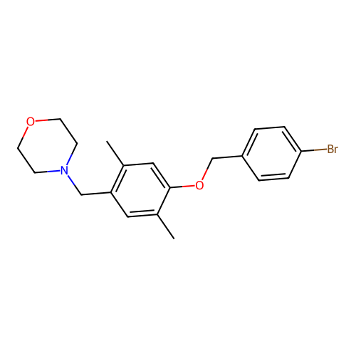 4-({4-[(4-Bromophenyl)methoxy]-2,5-dimethylphenyl}methyl)morpholine structure