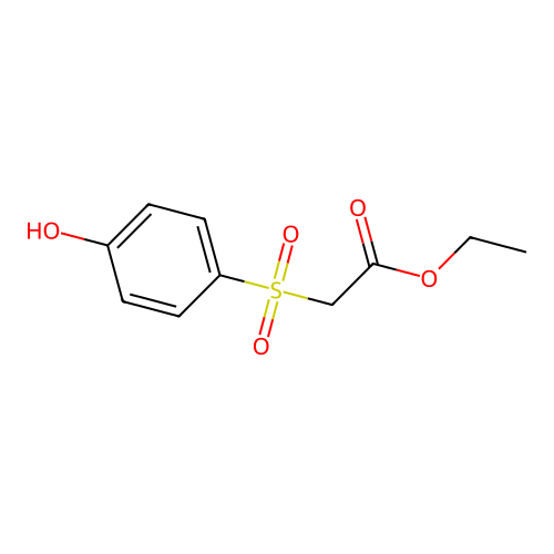 Ethyl 2-(4-hydroxyphenyl)sulfonylacetate structure