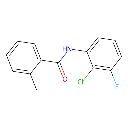 N-(2-chloro-3-fluorophenyl)-2-methylbenzamide structure