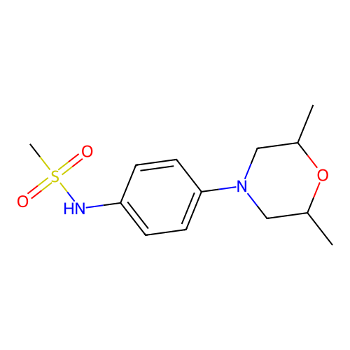 N-[4-(2,6-dimethylmorpholin-4-yl)phenyl]methanesulfonamide structure