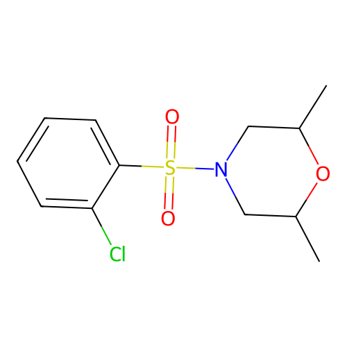4-[(2-Chlorophenyl)sulfonyl]-2,6-dimethylmorpholine structure