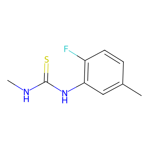 N-(2-fluoro-5-methylphenyl)-N'-methylthiourea structure