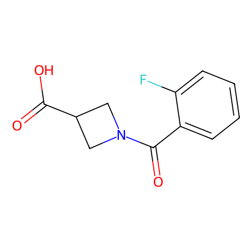 1-(2-fluorobenzoyl)azetidine-3-carboxylic Acid structure