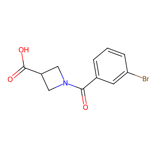 1-(3-bromobenzoyl)azetidine-3-carboxylic Acid structure