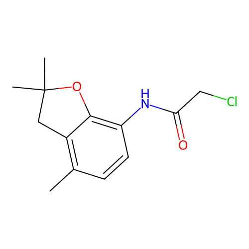 2-chloro-N-(2,2,4-trimethyl-2,3-dihydro-1-benzofuran-7-yl)acetamide structure