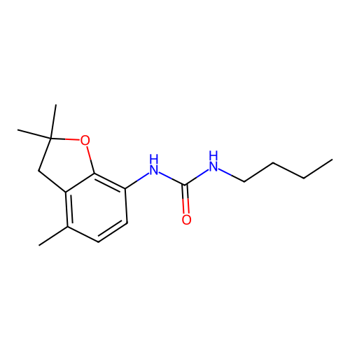 N-butyl-N'-(2,2,4-trimethyl-2,3-dihydro-1-benzofuran-7-yl)urea structure