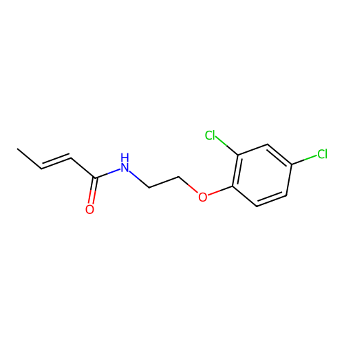 N-[2-(2,4-dichlorophenoxy)ethyl]but-2-enamide structure