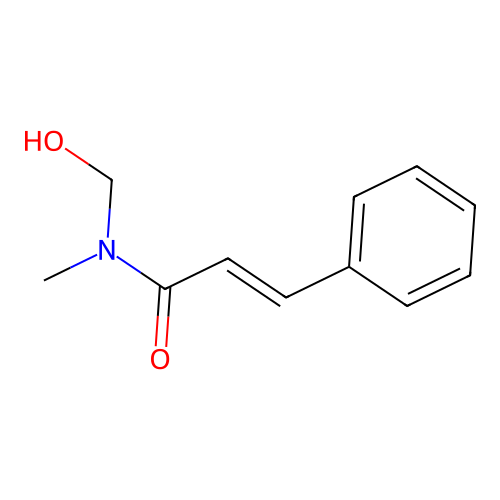 N-(hydroxymethyl)-N-methyl-3-phenylprop-2-enamide structure