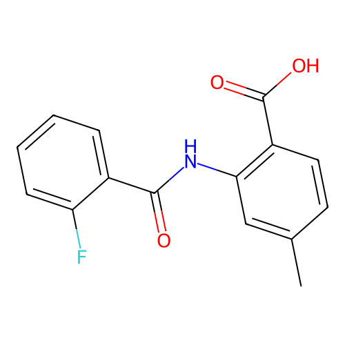 2-[(2-Fluorobenzoyl)amino]-4-methylbenzenecarboxylic acid structure