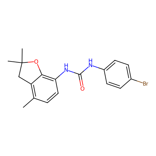 N-(4-bromophenyl)-N'-(2,2,4-trimethyl-2,3-dihydro-1-benzofuran-7-yl)urea structure