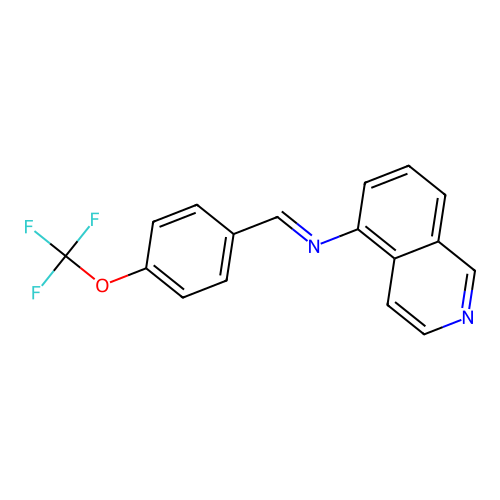 N-{(E)-[4-(trifluoromethoxy)phenyl]methylidene}-5-isoquinolinamine structure
