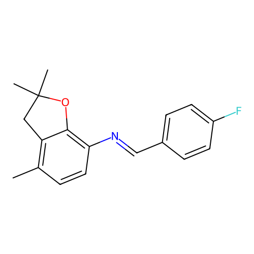 1-(4-fluorophenyl)-N-(2,2,4-trimethyl-3H-1-benzofuran-7-yl)methanimine structure