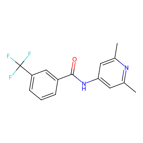 N-(2,6-dimethylpyridin-4-yl)-3-(trifluoromethyl)benzamide structure