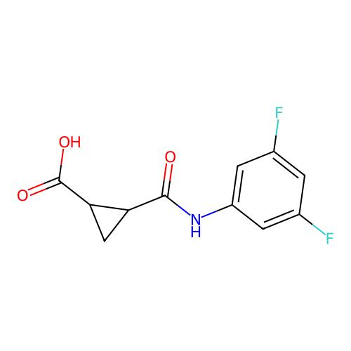2-[(3,5-difluorophenyl)carbamoyl]cyclopropane-1-carboxylic Acid structure