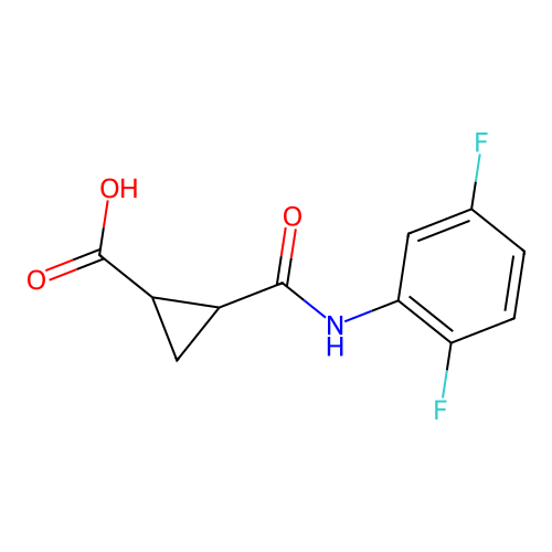 2-[(2,5-difluorophenyl)carbamoyl]cyclopropane-1-carboxylic Acid structure