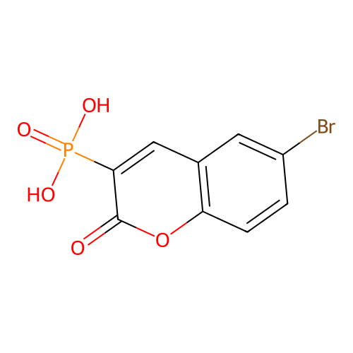 (6-Bromo-2-oxochromen-3-yl)phosphonic acid structure