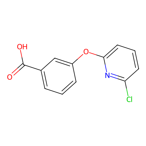 3-[(6-Chloro-2-pyridinyl)oxy]benzenecarboxylic acid structure