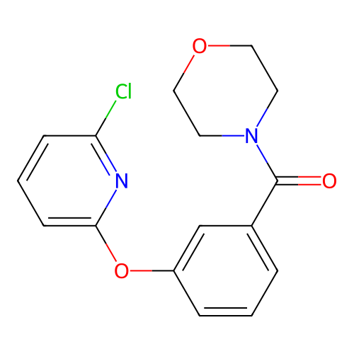 {3-[(6-Chloro-2-pyridinyl)oxy]phenyl}(morpholino)methanone structure