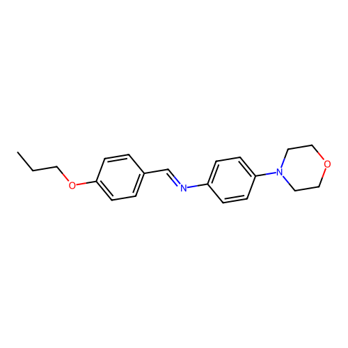 N-(4-morpholinophenyl)-N-[(E)-(4-propoxyphenyl)methylidene]amine structure