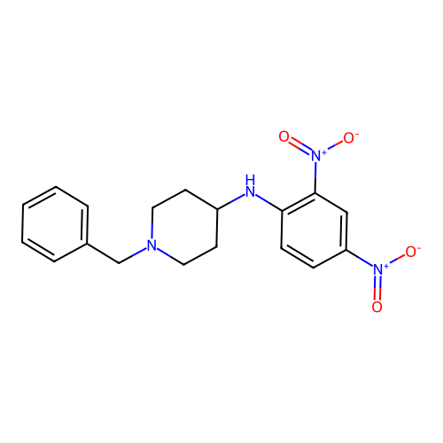 1-benzyl-N-(2,4-dinitrophenyl)piperidin-4-amine structure