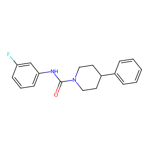 N-(3-fluorophenyl)-4-phenylpiperidine-1-carboxamide structure