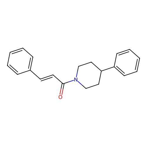 3-Phenyl-1-(4-phenylpiperidin-1-yl)prop-2-en-1-one structure